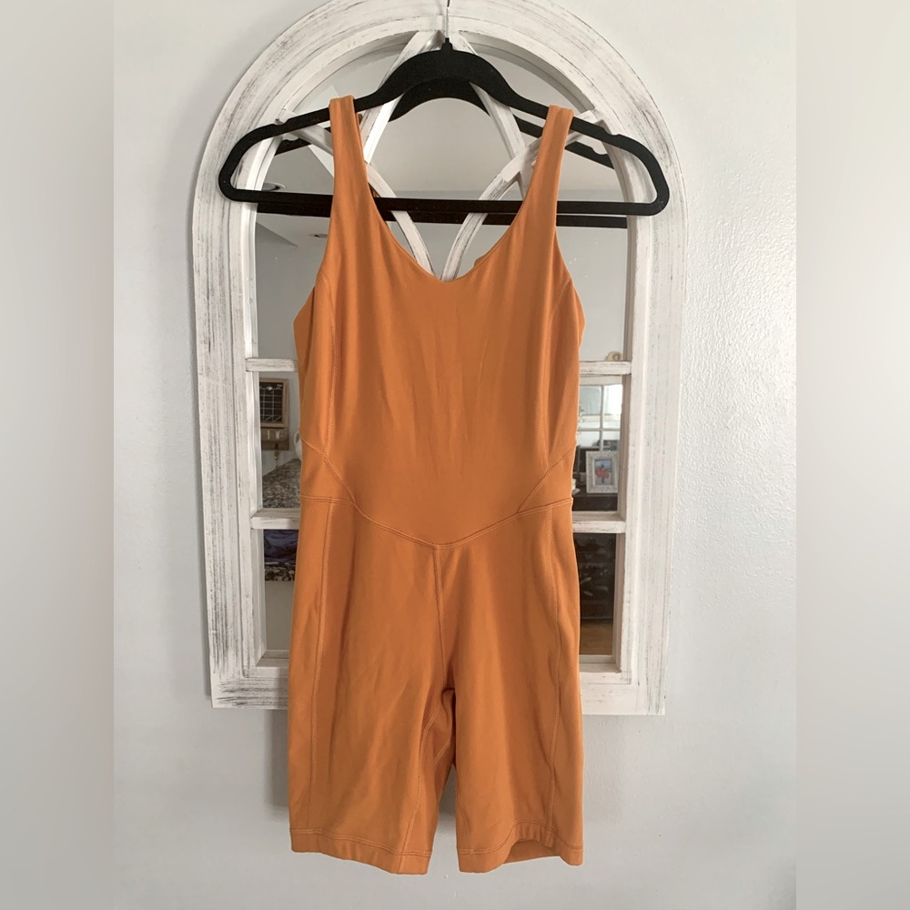 Lululemon Athletica Mustard Racerback Aligned Jumpsuit